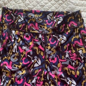 tek gear Multicolor Abstract Workout Leggings - Black Base